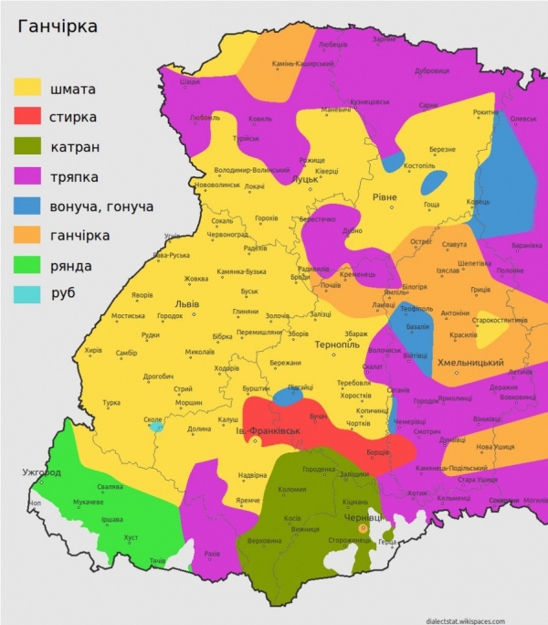 Карта діалектів Західної України